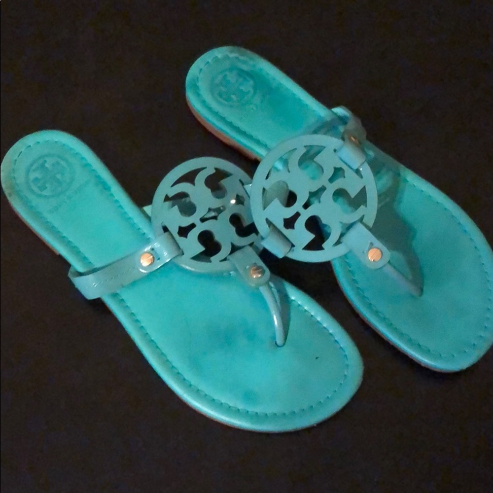 Turquoise miller sandals